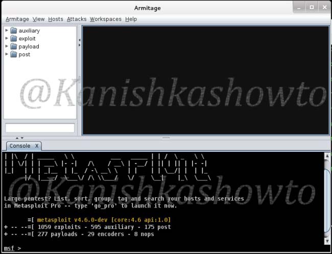 How to configure armitage on kali linux