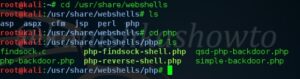 php webshell kali