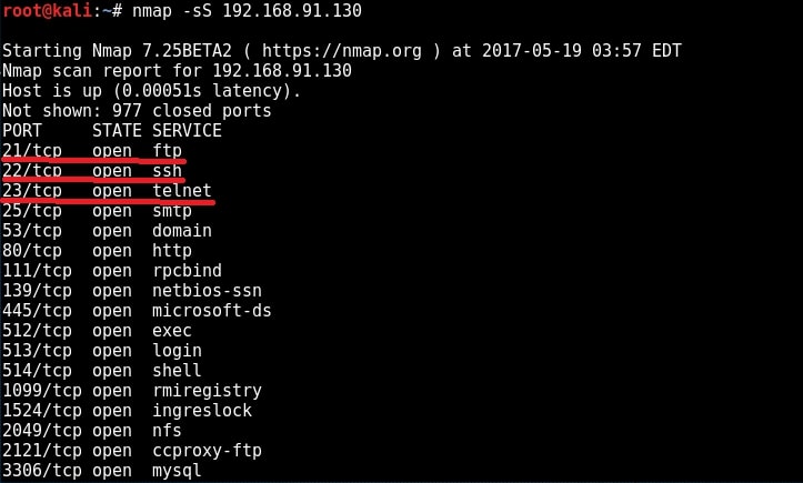 Image explaining about hacking ftp telnet