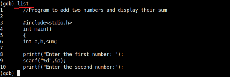 Beginners guide to GNU debugger