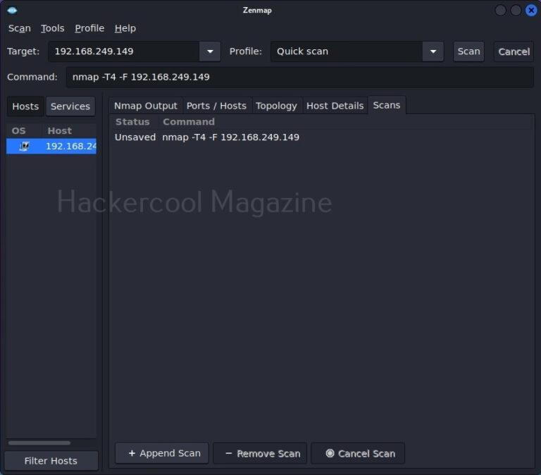Beginners guide to Zenmap - Hackercool Magazine