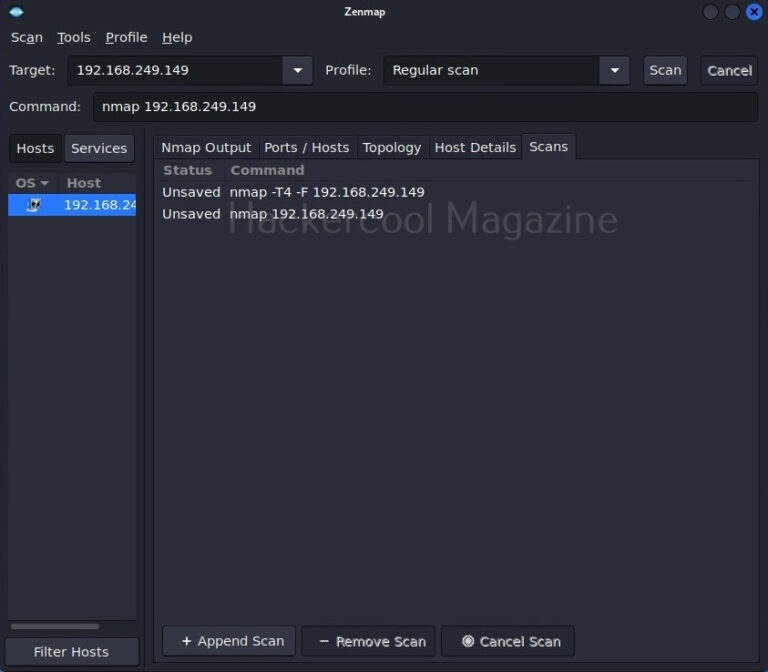 Beginners guide to Zenmap - Hackercool Magazine